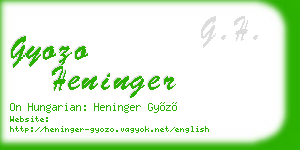 gyozo heninger business card