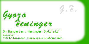 gyozo heninger business card